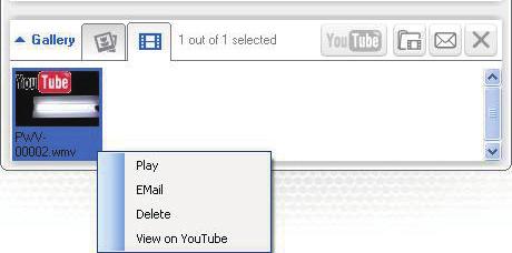 »» Εμφανίζεται ένα μήνυμα email με συνημμένη/-ες την/τις επιλεγμένη/-ες φωτογραφία/-ες/βίντεο. 3 Αποστολή email.