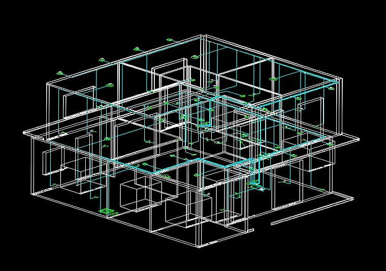 2.6 Πλάγια όψη ηλεκτρολογικών μεζονέτας 3D Με βάση τα ηλεκτρολογικά σχέδια και τις καταναλώσεις της μεζονέτας και του λεβητοστασίου πραγματοποιήθηκαν οι θεωρητικοί υπολογισμοί και η μελέτη του 4Μ.