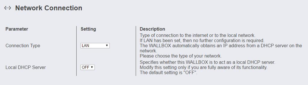 Δίκτυο LAN Στο στοιχείο μενού "Δίκτυο" παρουσιάζεται στην κατάσταση παράδοσης ως κύρια σύνδεση LAN.
