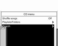 122 Συσκευή αναπαραγωγής CD Για να επιλέξετε ένα μουσικό κομμάτι στο CD ήχου: επιλέξτε Tracks list (Κατάλογος μουσικών κομματιών) και στη συνέχεια επιλέξτε το μουσικό κομμάτι που επιθυμείτε.
