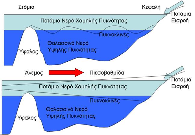 p p p i j k p x y y i j k x y z όπου Το αρνητικό πρόσημο σημαίνει ότι αν υπάρχει αυξημένη υδροστατική πίεση στα δεξιά του όγκου, τότε δημιουργείται δύναμη πίεσης προς τα αριστερά.