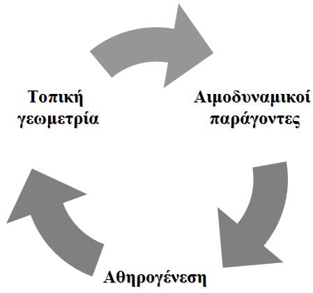 δηµιουργία πλάκας αλλάζει την τοπική τρισδιάστατη γεωµετρία του αγγείου και έτσι συνεχίζεται ένας φαύλος κύκλος (εικόνα 23) 26,36.