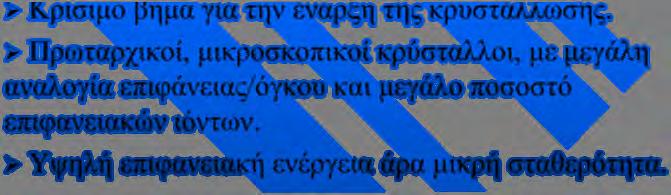 Πρωτογενείς Ιστοί Σχηματισμός πυρήνων: Κί Κρίσιμο βήμα