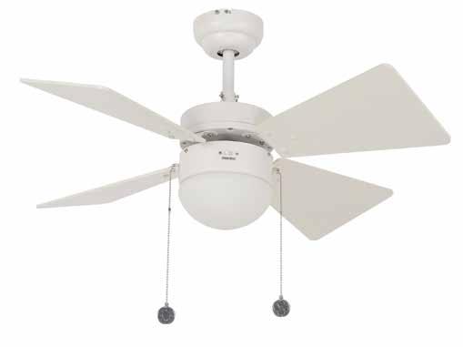 Breezer White 80512114 / Οξιά Φωτισμός 81cm/32inch 4 Υλικό Ανεμιστήρα Μεταλλικό Υλικό Πτερυγίων MDF Ταχύτητες