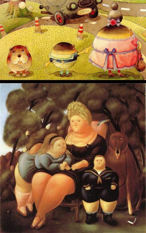 Από το βιβλίο στον ζωγράφο (2/6) Η παρατήρηση αυτή αποτέλεσε μια πολύ καλή αφορμή για την μετάβαση στο έργο του Botero.