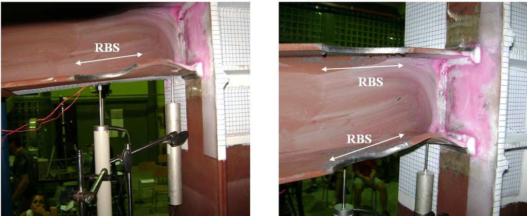 υποστύλωμα. Το δοκίμιο RBS4 ανέπτυξε 0.12 rad στροφής ξεπερνώντας κατά πολύ τα 0.03 rad, διασφαλίζοντας όλκιμη συμπεριφορά της σύνδεσης υπό κυκλική φόρτιση.