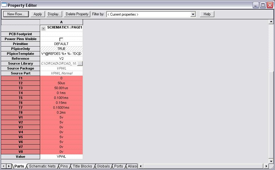 VCC Rc 4.7k VCC V2 Rb 4.7k Q1 Q2N3904 5Vdc V1 0 0 0 Εικόνα 9.2: Τρανζίστορ διακόπτης Για να εισάγουμε τα δεδομένα του πίνακα (Εικόνα 9.