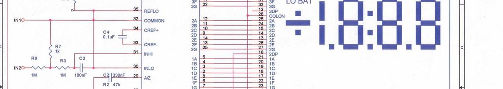 Στην κατασκευή, το ηλεκτρονικό σχέδιο του κυκλώµατος του ψηφιακού βολτοµέτρου