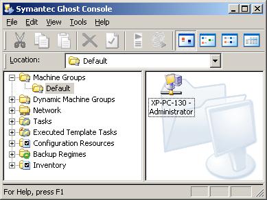 Εικόνα 19 Symantec Ghost Corporate: Εμφάνιση στα διαθέσιμα μηχανήματα 1.