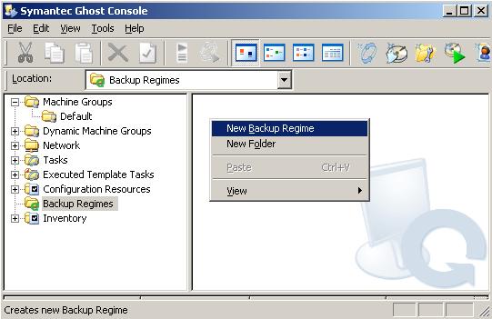 Εικόνα 37 Symantec Ghost Corporate: Νέα Backup Regime