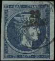 o 8 Lot. 484 20l. blue on blue, plate flaw «White spot on the M» (pos. 100), u. VF.