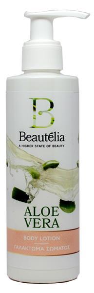 BEAUTELIA BODY MILK ALOE VERA Γαλάκτωμα σώματος με ενυδατικά έλαια και αλόη που θρέφει σε βάθος την επιδερμίδα, αφήνοντάς την απαλή και λαμπερή, χαρίζοντας μία αίσθηση του μεταξιού στο δέρμα Ο χυμός