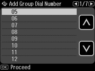 Setting up group dial entries Grup arama kayıtlarının ayarlanması Ρύθμιση καταχωρίσεων ομαδικής κλήσης Configurarea înregistrărilor pentru apelare grup You can add speed dial entries to a group,