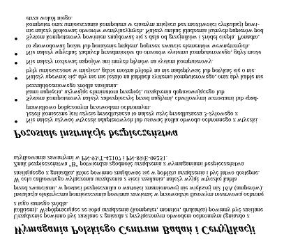 Regulatory Information requirements of standards PN-93/T-42107 and PN-89/E-06251.