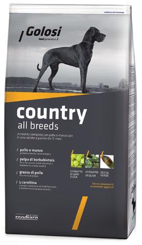 complet country lamb & rice fish energy Πλήρης σκυλοτροφή για ενήλικους σκύλους μεγάλων φυλών από 12 μηνών Συστατικά: Κρέας και παράγωγα (12% Κοτόπουλο, 12% Μοσχάρι), Δημητριακά (4% Ρύζι), Ψάρι και