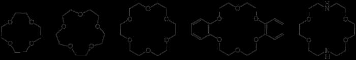 15-crown-5, 18-crown-6,