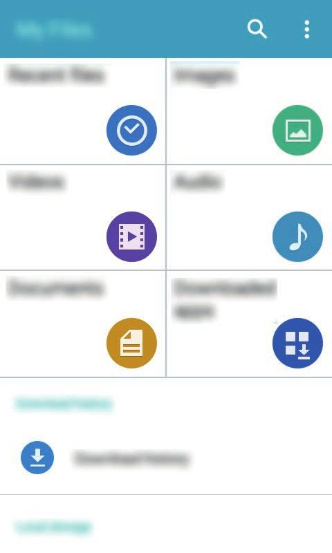 Βασικές λειτουργίες Τα Αρχεία Μου Χρησιμοποιήστε την εφαρμογή αυτή για πρόσβαση σε διάφορα αρχεία αποθηκευμένων στη συσκευή. Πατήστε Τα Αρχεία Μου στην οθόνη εφαρμογών.