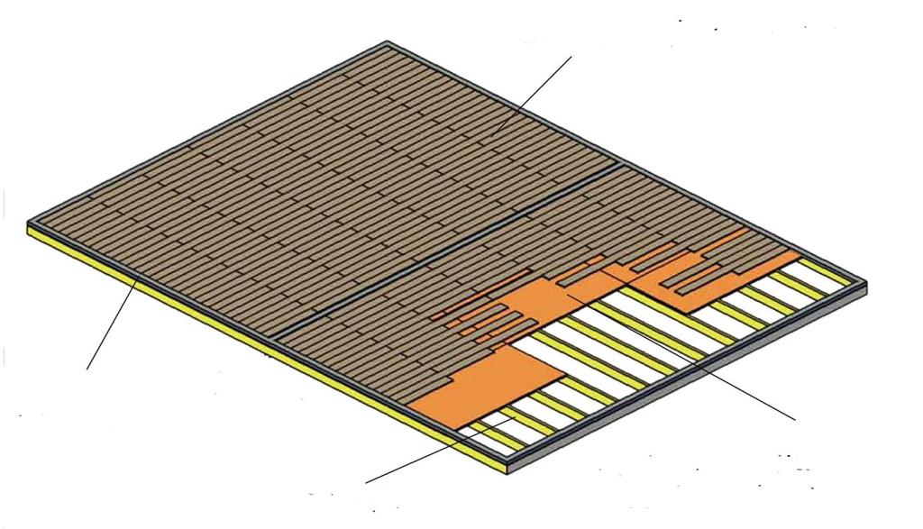 4.3.2 Ενδιάμεσο Πάτωμα Ραμποτέ Στρωτήρας πατώματος OSB Δοκοί πατώματος Τσιμεντοσανίδα Σχήμα 4.