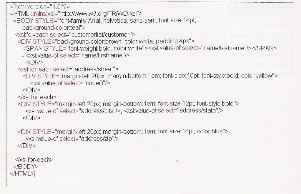 Σχήμα 1.6: XML Document [4] Στο παραπάνω XML έγγραφο η δήλωση DOCTYPE κατευθύνει σε ένα αρχείο το οποίο περιέχει το DTD του εγγράφου.