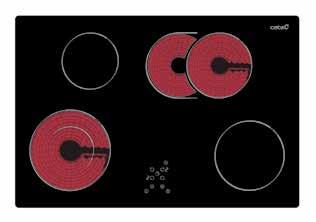 TCDO 704 4 TCDO 604 BV 4 4 επιφάνειες μαγειρέματος υψηλού φωτισμού - Πάνω αριστερά: 1 επιφάνεια Ø140, 1.2kW - Κάτω αριστερά: 1 επιφάνεια Ø210/120, 2.2/0.75kW - Κάτω δεξιά: 1 επιφάνεια Ø180, 1.