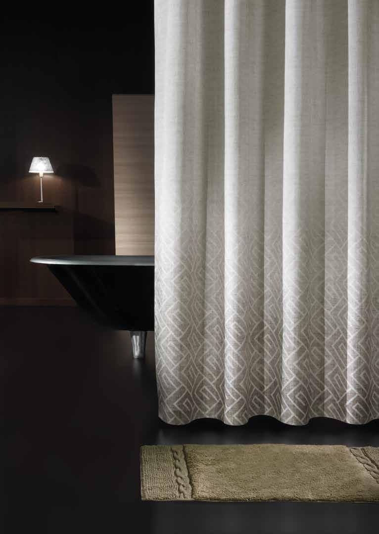 linen shower curtains knot wenge Πατάκι 100% cotton