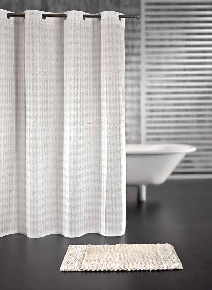 shower curtains bathroom rico grey - bellagio silver rico Κουρτίνα 100%