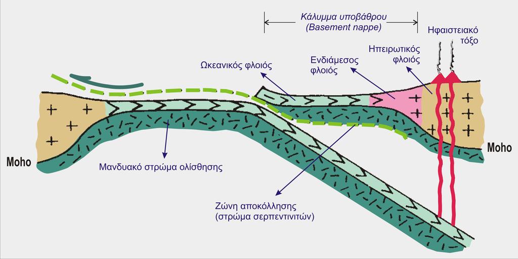 Η ΤΟΠΟΘΕΤΗΣΗ ΤΩΝ ΚΑΛΥΜΜΑΤΩΝ Οφιολιθικά καλύμματα Καλύμματα ενδιάμεσου φλοιού Καλύμματα ηπειρωτικού φλοιού ΕΝΔΙΑΜΕΣΟΣ