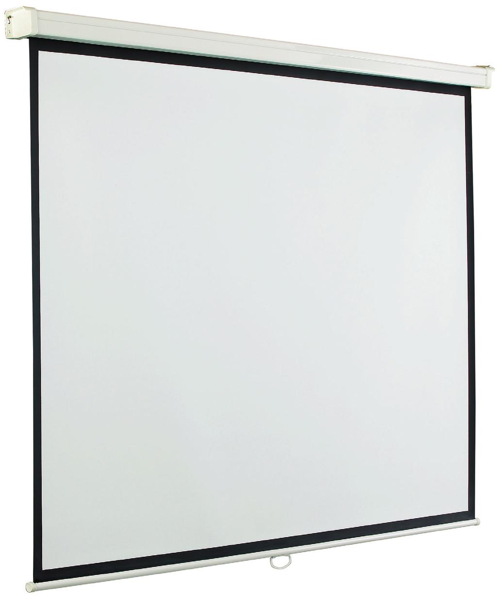 ΟΘΟΝΕΣ ΠΡΟΒΟΛΗΣ PROJECTION SCREENS Χειροκίνητη οθόνη προβολής Regular Λευκή ματ οθόνη προβολής με μηχανισμό ελατηρίου για γρήγορο και εύκολο δίπλωμα και ξεδίπλωμα της οθόνης. Μαύρα πλαίσια (3 εκ.