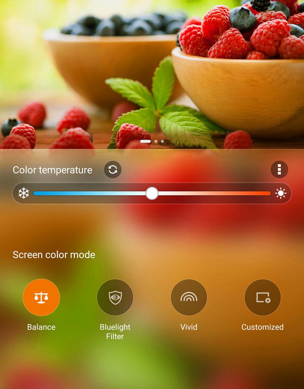 Λειτουργία ισορροπίας Αυτή η λειτουργία παρέχει μια ισορροπημένη εμφάνιση χρώματος στο ASUS Tablet σας.