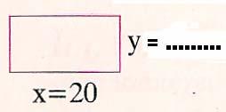 .. = 60 ή (1) Παρατηρούμε ότι, για ορθογώνια με περίμετρο 60cm, έχουμε: αν το μήκος χ = 10cm, τότε το πλάτος =. αν το μήκος χ = 15cm, τότε το πλάτος =.