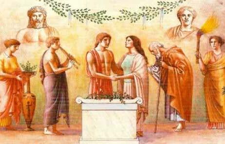 Στο τέλος της γιορτής υπήρχε πομπή προς τιμήν του Ποσειδώνα, ο οποίος πριν γίνει θεός της θάλασσας λατρευόταν ως χθόνιος θεός (Γαιήοχος) και θεός της βλάστησης ως Ποσειδώνας Φυτάλμιος, δηλαδή