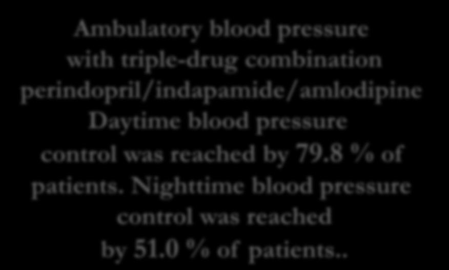 pressure control was reached by 79.8 % of patients.