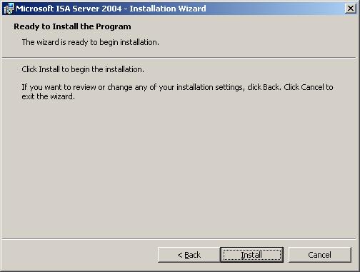 Εικόνα 168 MS ISA Server 2004: Παύση απενεργοποίηση υπηρεσιών Πραγματοποιείται εκκίνηση της