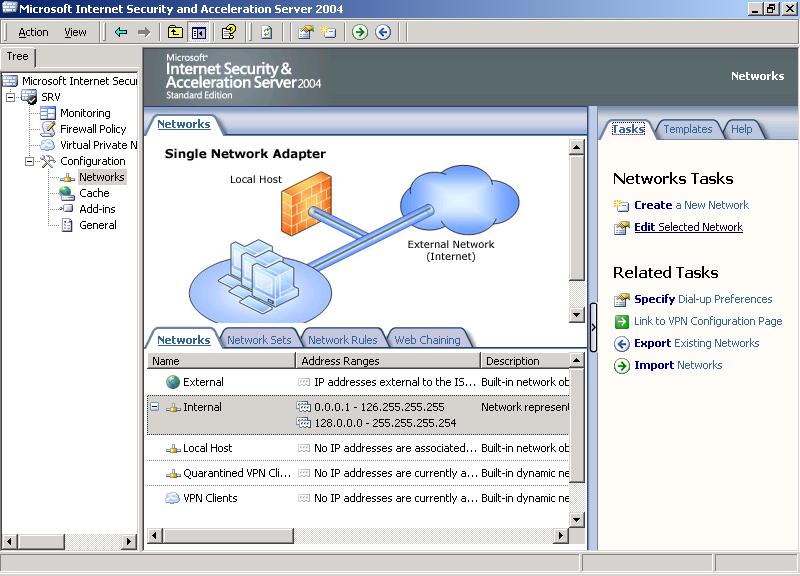 Εμφανίζεται μήνυμα σχετικά με την επιτυχή εφαρμογή των ρυθμίσεων. Εικόνα 198 MS ISA Server 2004: Ενημερωτικό μήνυμα 1.7.14.