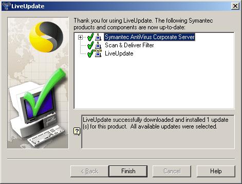 Εικόνα 54 Symantec Antivirus Corporate Edition: Ολοκλήρωση liveupdate 1.7.4 Spybot Search & Destroy (http://www.safer-networking.