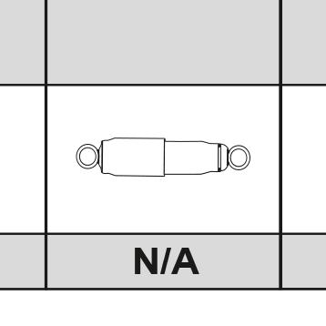 SHOCK ABSORBERS APPLICATIONS STYLE 1 2 3 4 5 6 SIDE L= Left R= Right Shock Absorbers MODEL POSITION SIDE SIZE STYLE PART No MODEL POSITION SIDE SIZE STYLE PART No CHEVROLET Alto Front/Gas R BF580008