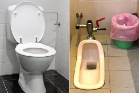 (Rajah 2.7). Rajah 2.7: Contoh mangkuk tandas Antara lain-lain penerangan mengenai tandas jenis ini, ialah: i.