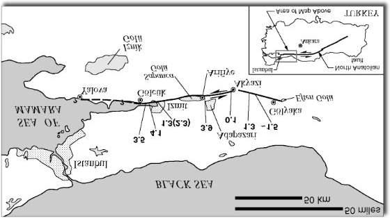 1999 displacement Slip distribution along