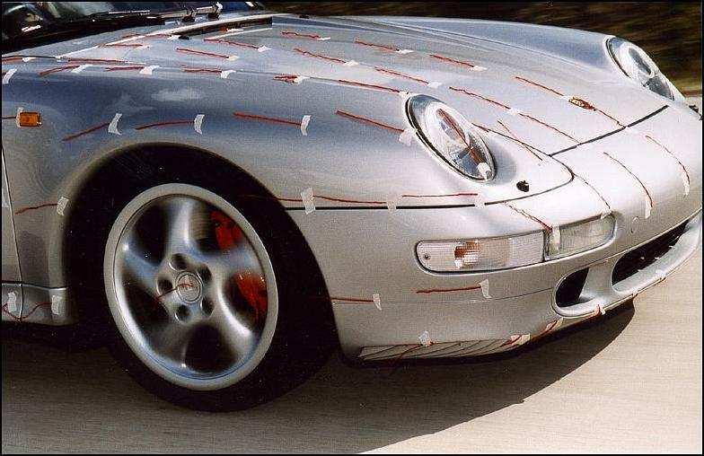 Στρώμα ορίου Ένας λόγος ότι η ροή είναι τόσο καλή στο μέτωπο της Porsche ακόμη και πέρα από αυτές τις αλλαγές της μορφής - είναι ότι στο μέτωπο του αυτοκινήτου, το στρώμα ορίου είναι αρκετά λεπτό.
