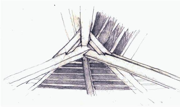 ΚΑΤΑΣΚΕΥΗ 3 Η στέγη είναι τετράριχτη με χειροποίητα βυζαντινά κεραμίδια.
