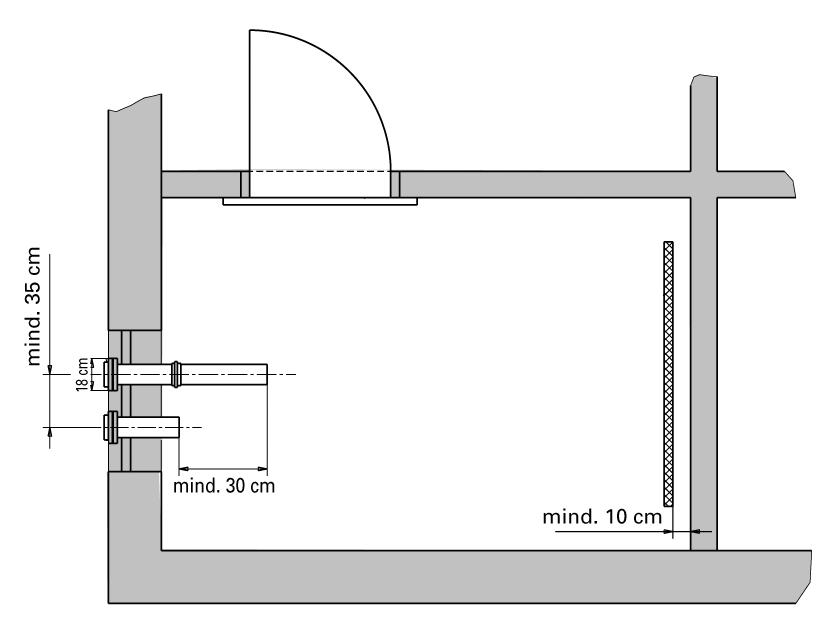 Proiectare Dimensiunile camerei de depozitare a peletilor - In mod normal camera de depozitare a peletelor trebuie sa fie lunga-dreptunghiulara, iar inaltimea camerei, daca este posibil, sa nu
