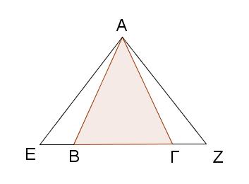 ΑΣΚΗΣΕΙΣ ΘΕΜΑ 1 ο Να λύσετε το σύστημα: ΘΕΜΑ ο Δίνεται ισοσκελές τρίγωνο ΑΒΓ με ΑΒ=ΑΓ και στις προεκτάσεις της πλευράς του ΒΓ τα σημεία Ε, Ζ ώστε, ΒΕ=ΓΖ.