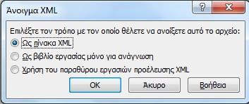 ανοίγονταν τα αρχεία μορφής GPX ως πίνακες XML λόγω της μη συμβατότητας τους και