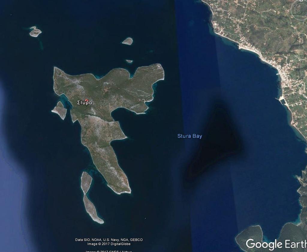 Νήσος Αιγιλεία (Στύρα) Έκταση 1700 στρ.