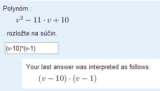 Roznásobenie troch lineárnych výrazov Štruktúru otázky zapisujeme do okna Question variables nasledovne: 1. Najprv si definujeme náhodný výber premenných: v:rand([x,z,t,v,u,y]); 2.