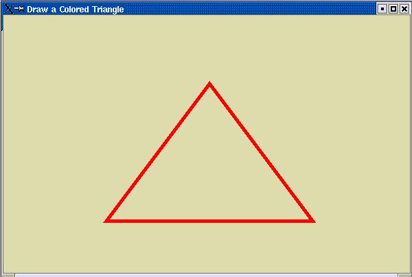 7.1.6 Να γράψετε ένα πρόγραµµα το οποίο να δηµιουργεί ένα κατάλληλο πλαίσιο µέσα στο οποίο να χαράζει ένα τρίγωνο µε