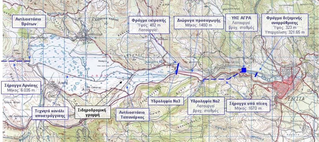 ΦΡΑΓΜΑ Λεκάνη Καρκάιας Λίµνη Νησίου ΥΗΣ Άγρα εξαµενή Αναρρύθµισης Πόλη Έδεσσας Σχήµα 1 ιάγραµµα διαχείρισης πληµµυρών Χάρτης 2 Τεχνητό σύστηµα λίµνης Νησίου 4. ΑΝΑΛΥΣΗ ΠΛΗΜΜΥΡΙΚΟΥ ΕΠΕΙΣΟ ΙΟΥ 4.