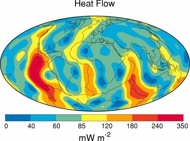 Η γεωθερμική βαθμίδα Pattern of global heat flux variations compiled from observations at over 20,000 sites and modeled