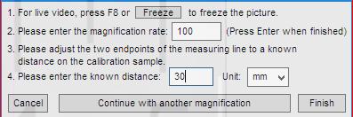 Press Enter when finished. A red bar with two blue dotes will appear with pink guidance lines, you are now ready to calibrate.