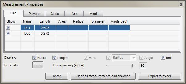 Left click your mouse once more to end the measurement. Hint: For more accurate measurements, click on the magnify icon.